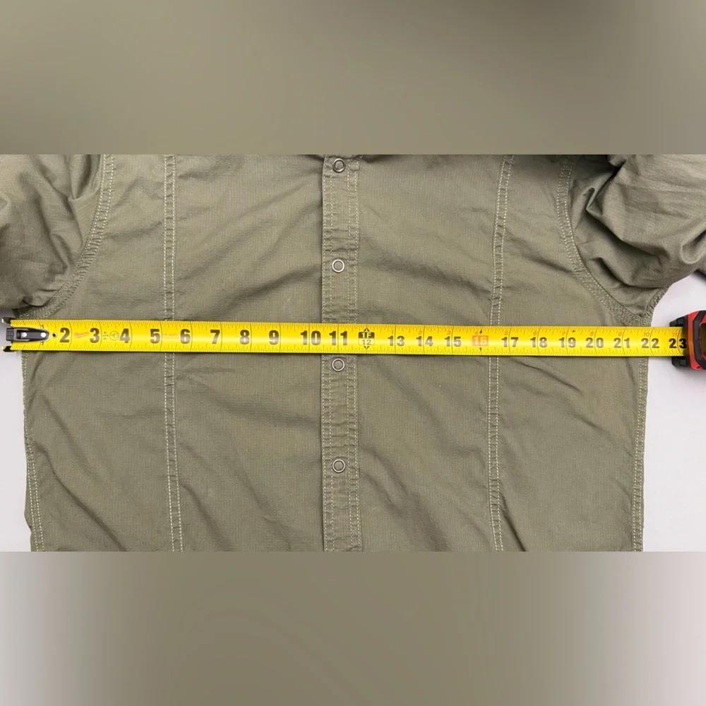 American Rag Olive Green Hooded Button Up Shirt Jacket Size M Cotton